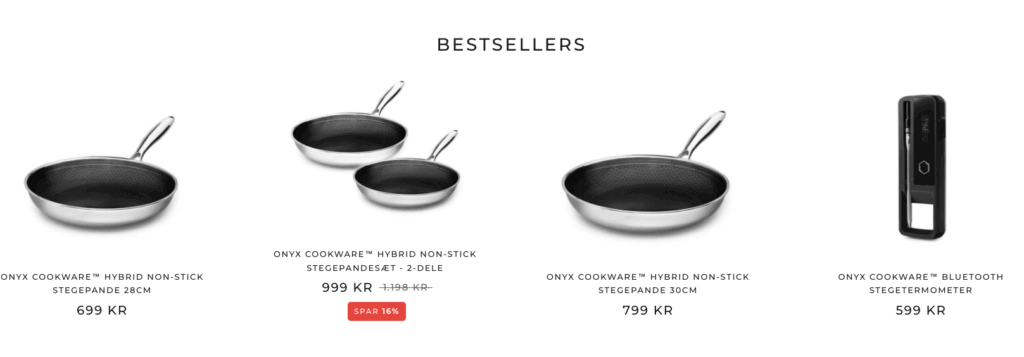 Onyx Cookware stegepander nybyggethus
