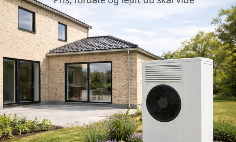 luft til vand varmepumpe til nybyg