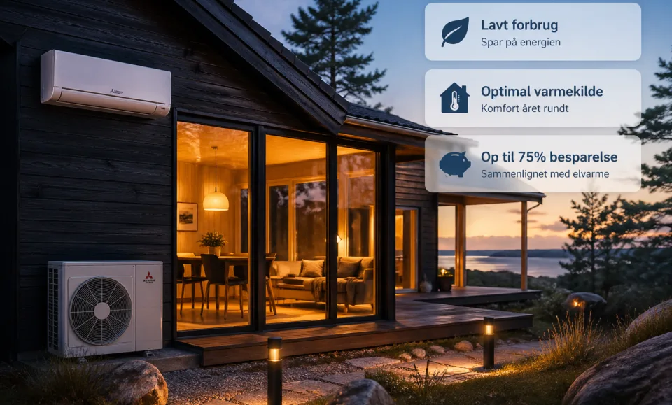 Bedste varmekilde til sommerhus (2026): hvad skal du vælge?
