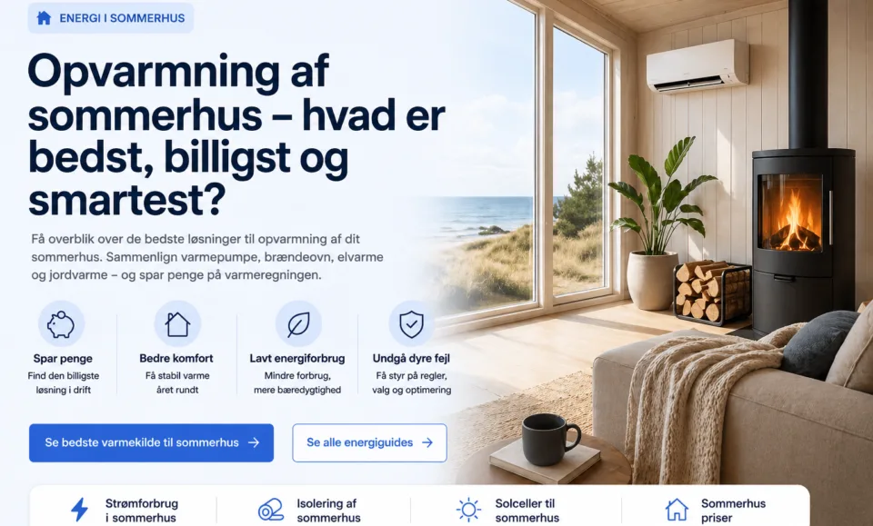 Opvarmning af sommerhus – hvad er bedst, billigst og smartest i?